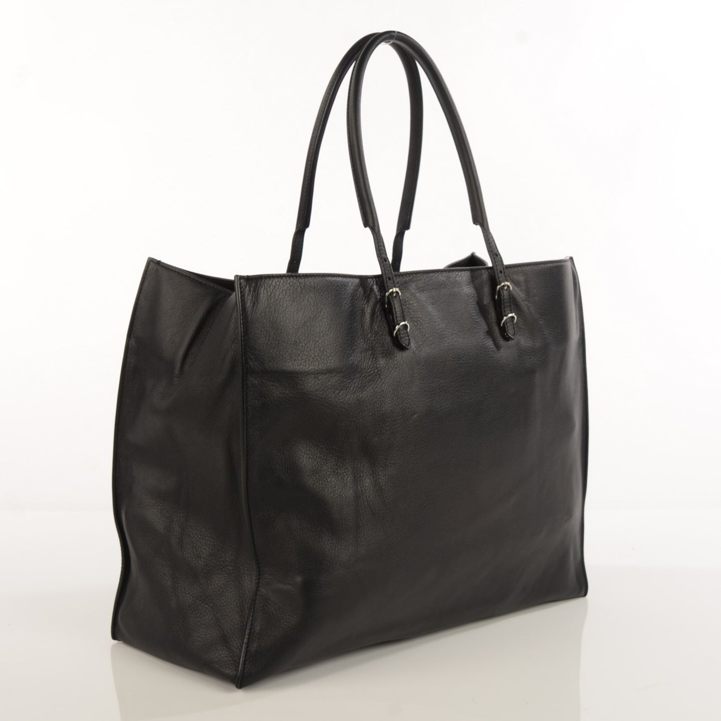 Supple Calfskin Papier A4 Tote Black