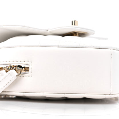 Chanel Lambskin Quilted CC In Love Heart Bag White 8 of 9