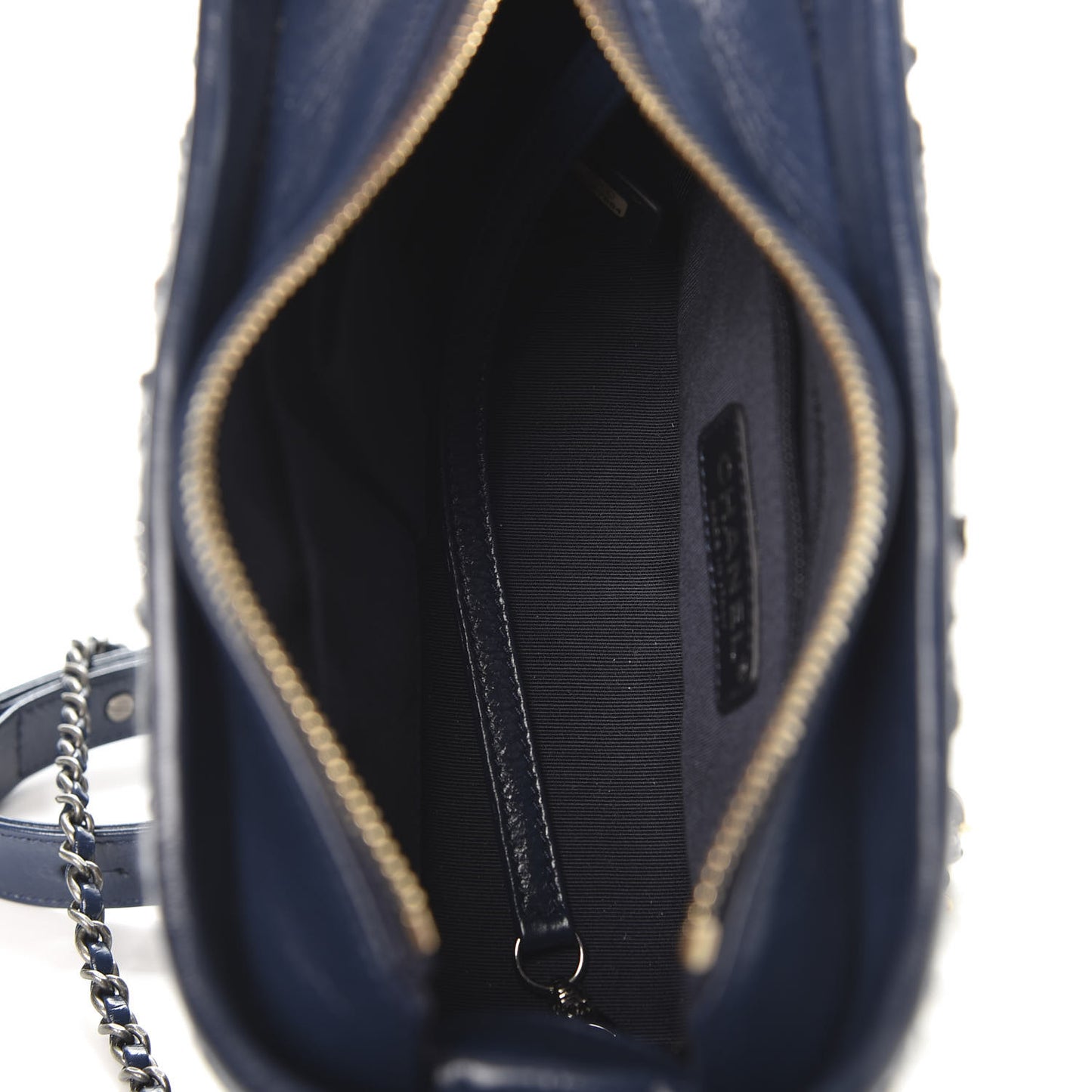 Tweed Calfskin Small Gabrielle Hobo Blue