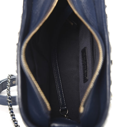 Chanel Tweed Calfskin Small Gabrielle Hobo Blue 5 of 10