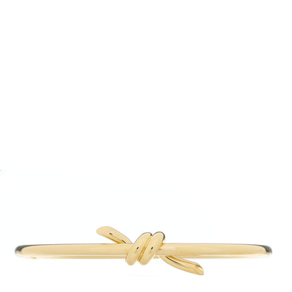 Tiffany 18K Yellow Gold Knot Hinged Bangle Bracelet 1 of 4