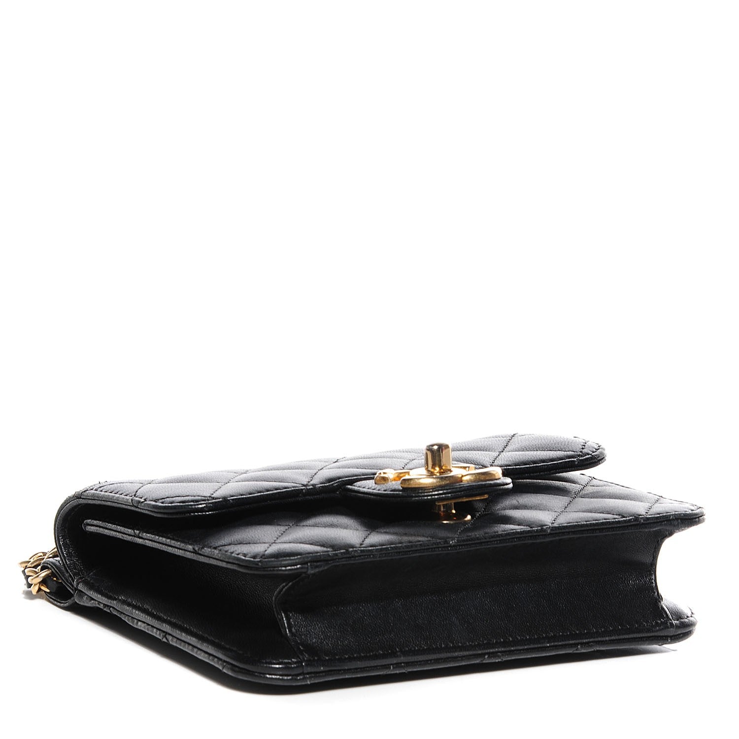Chanel Lambskin Quilted Crossing Times Mini Flap Black 4 of 8