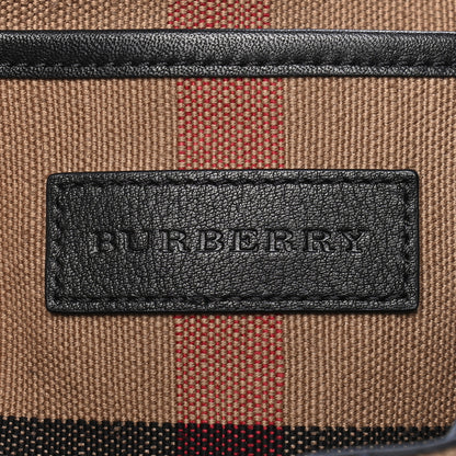 Burberry Overdyed Canvas Mega Check Heart Print Medium Chiltern Backpack Black 6 of 9