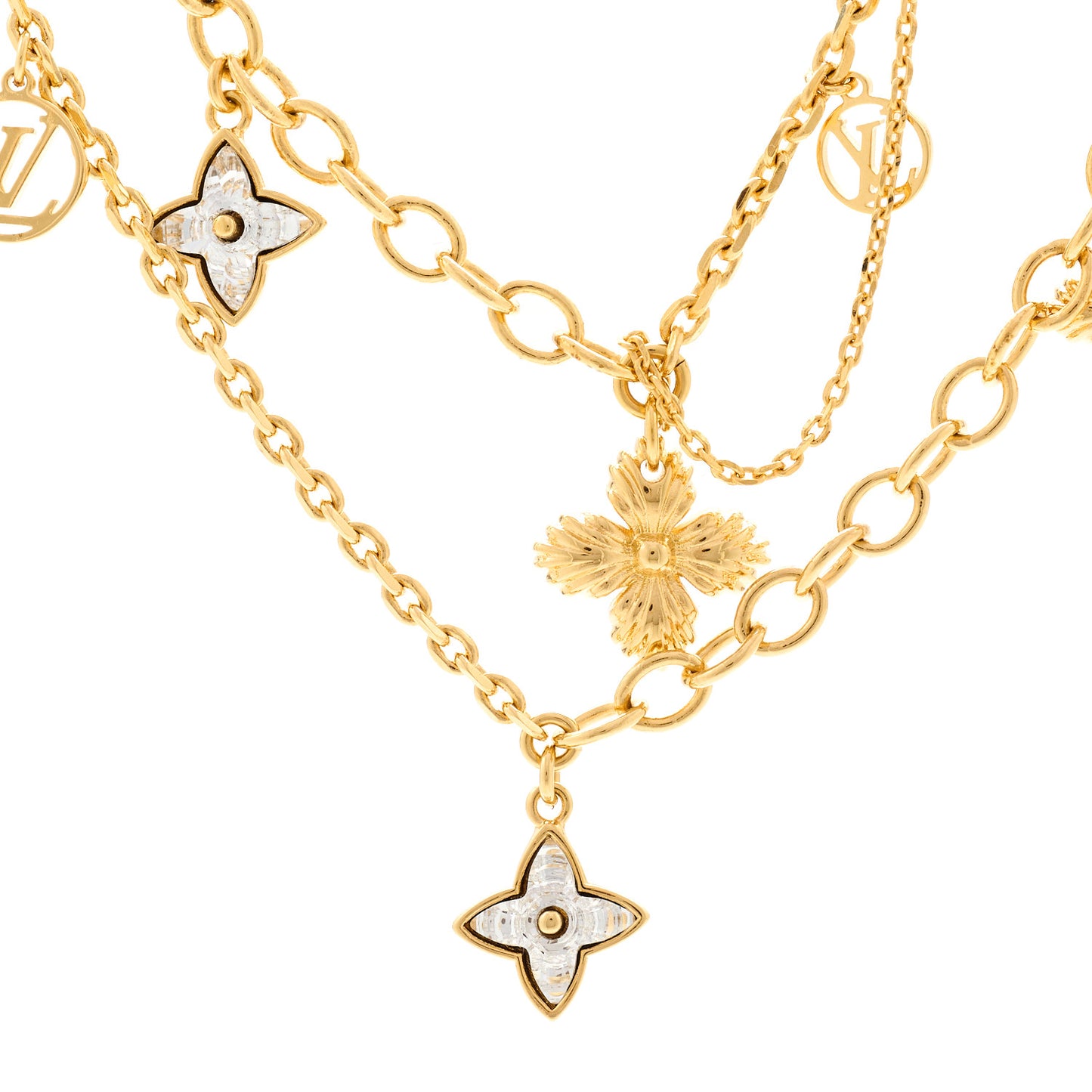 Metal Crystal Blooming Supple Necklace