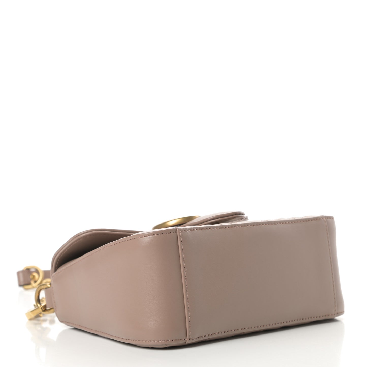 Calfskin Matelasse Mini GG Marmont Top Handle Shoulder Bag Porcelain Rose