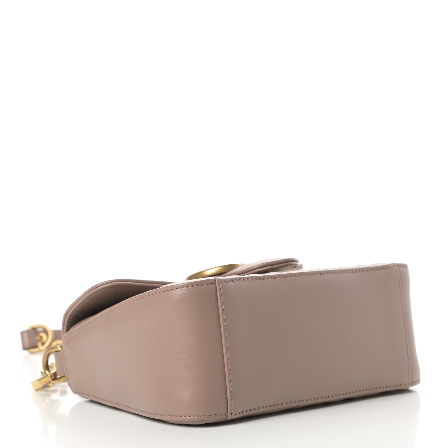 Gucci Calfskin Matelasse Mini GG Marmont Top Handle Shoulder Bag Porcelain Rose 4 of 10