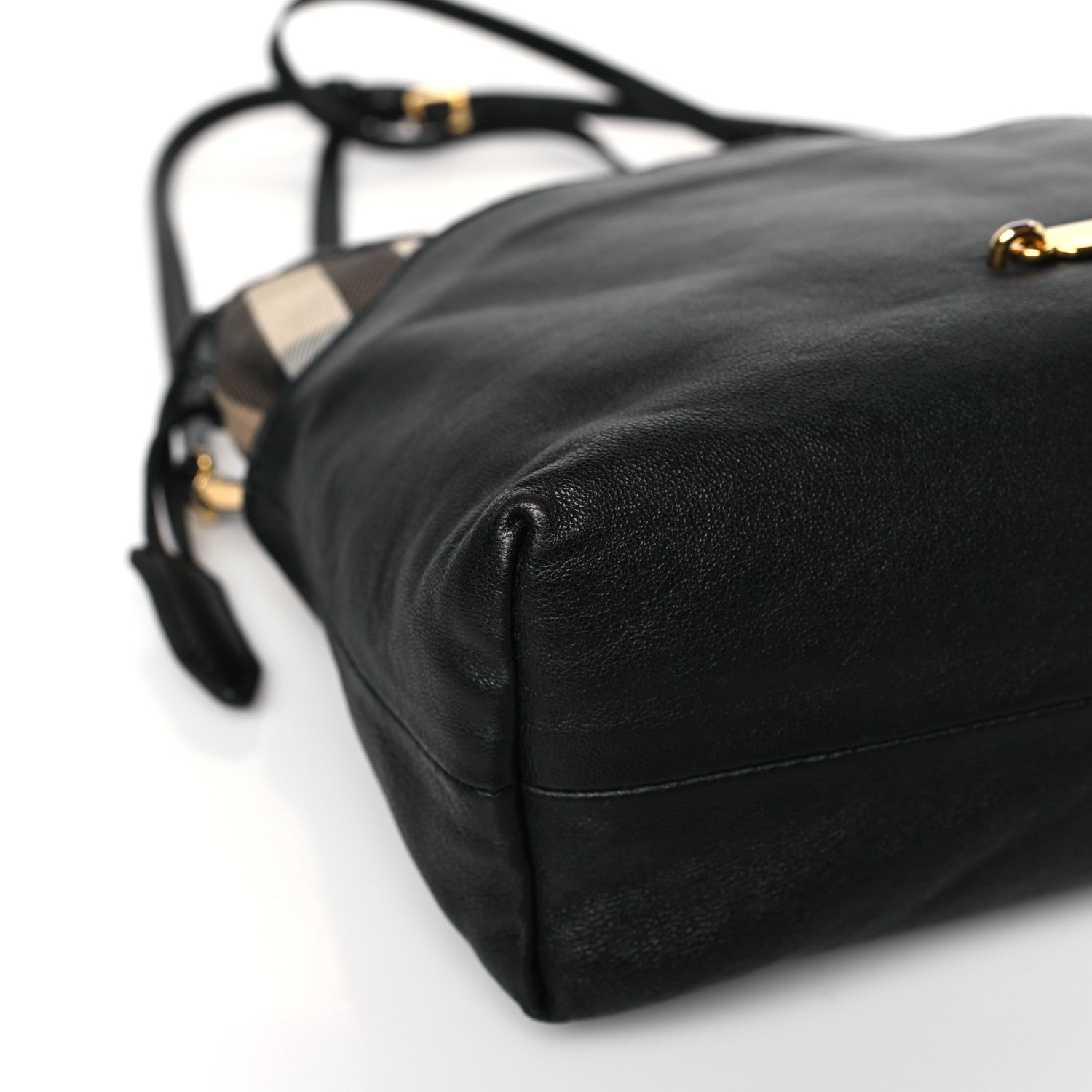Burberry Derby Calfskin House Check Little Crush Black 8 of 12