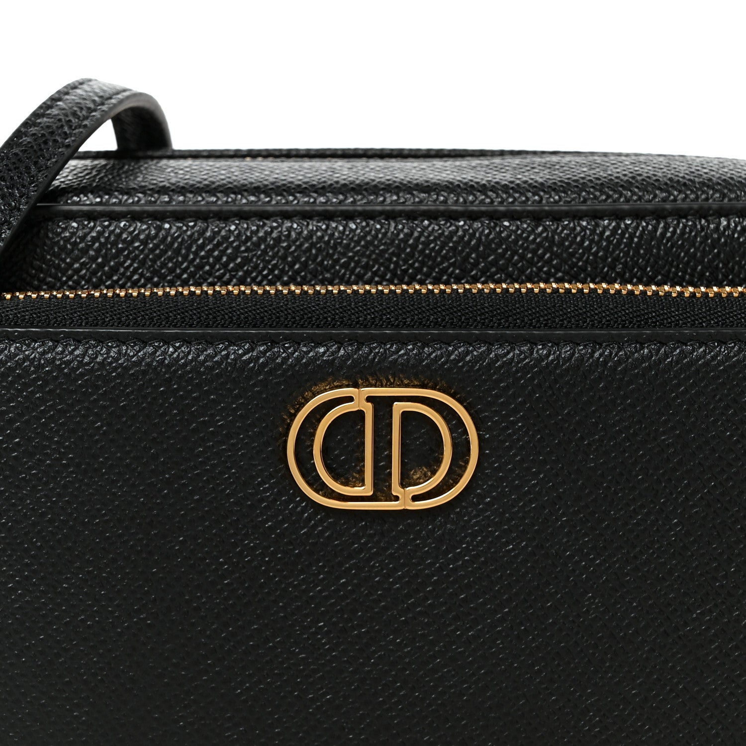 Christian Dior Grained Calfskin Caro Double Pouch Black 8 of 10