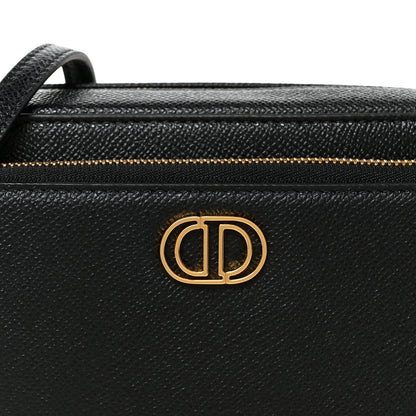 Christian Dior Grained Calfskin Caro Double Pouch Black 8 of 10