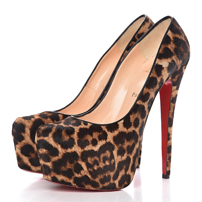 Christian Louboutin Calf Hair Leopard Print Daffodile 160 Pumps 40 Black 3 of 8