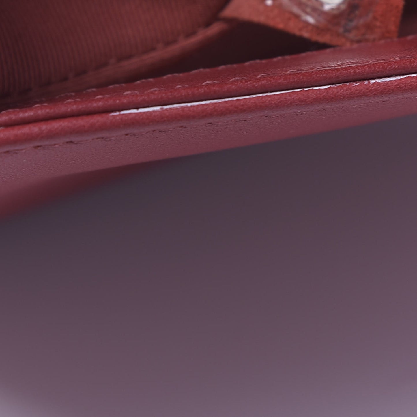 Lambskin Chevron Quilted Medium Boy Flap Dark Red