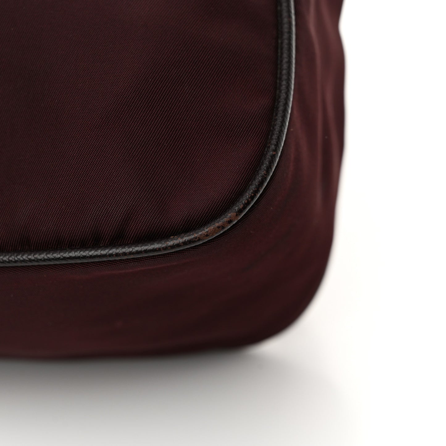 Tessuto Nylon Saffiano Hobo Plum