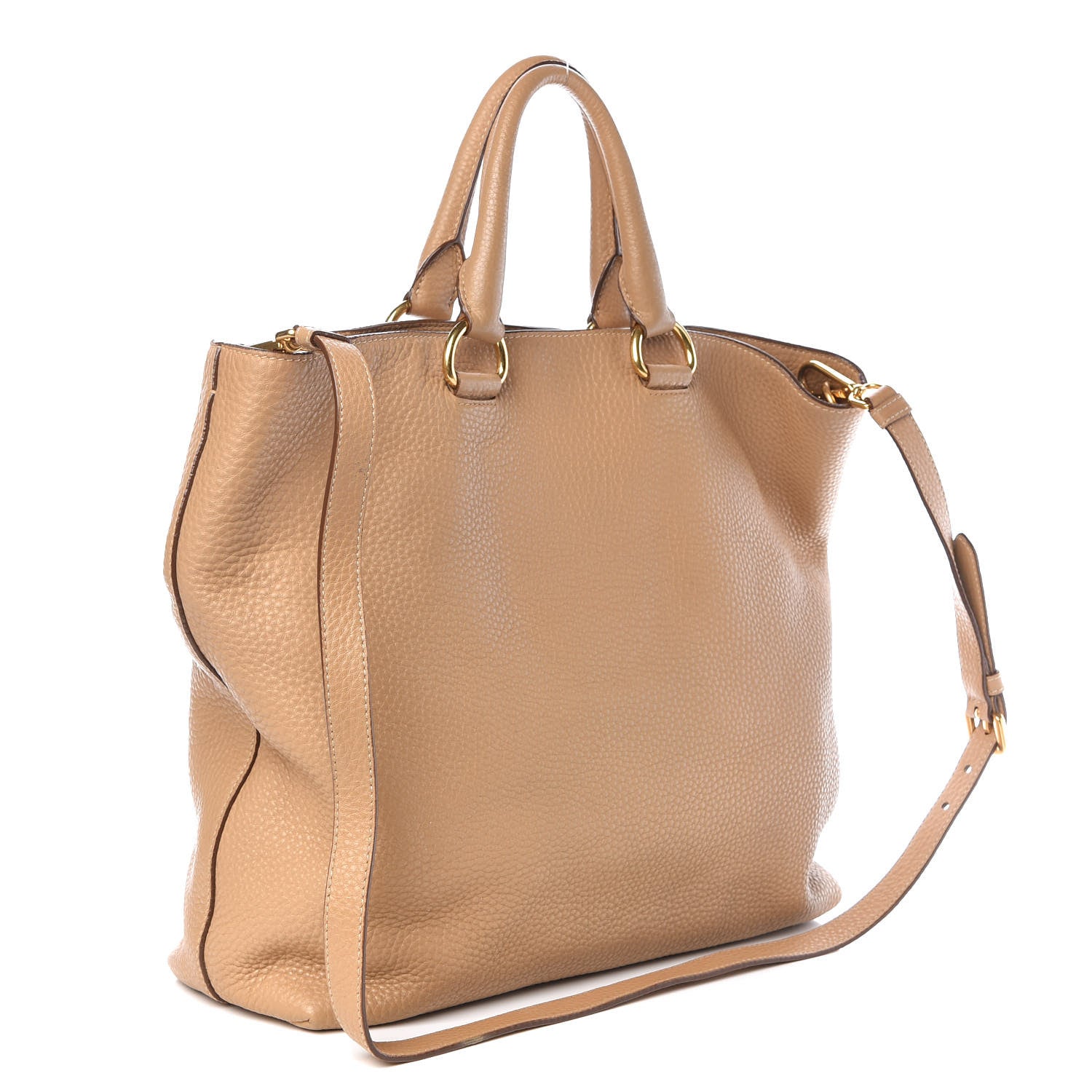 Prada Vitello Daino Shopping Tote Sughero 4 of 8