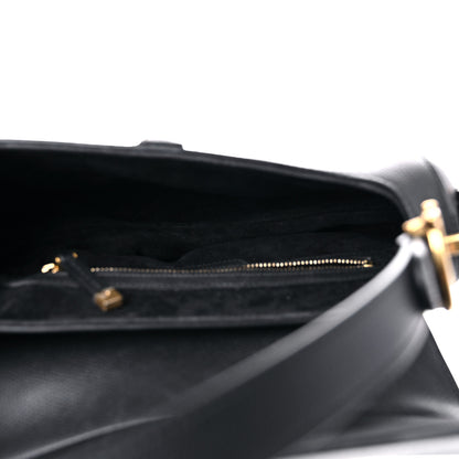 Christian Dior Grained Calfskin Saddle Bag Black 5 of 18