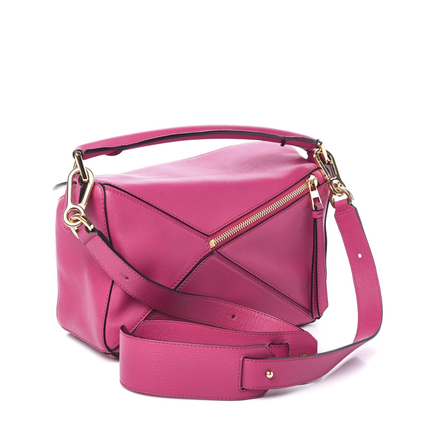 Calfskin Small Puzzle Bag Fuchsia