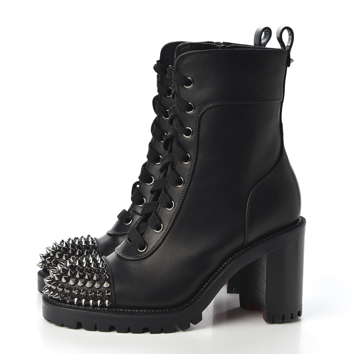 Christian Louboutin Calfskin Spikes TS Croc 70 Boots 35.5 Black 2 of 10