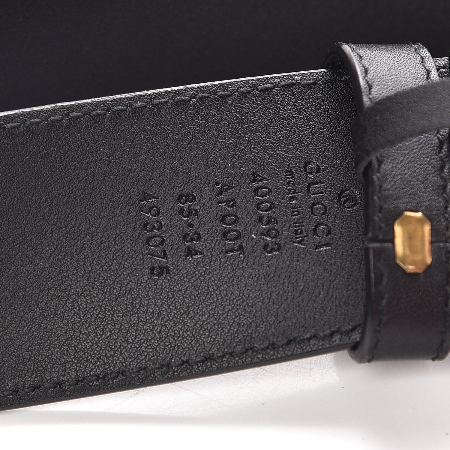 Gucci Calfskin Double G 40mm Belt 85 34 Black 6 of 6