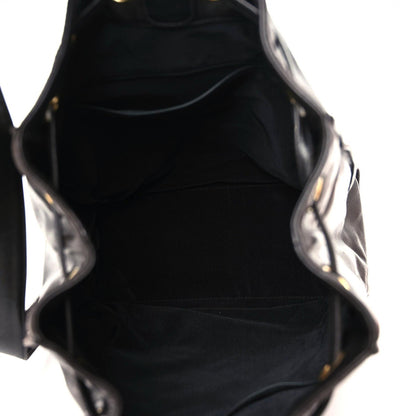 Chanel Lambskin Quilted Drawstring Backpack Black 4 of 21