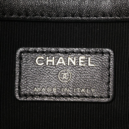 Chanel Lambskin Enamel Quilted Document Portfolio Holder Black 7 of 13