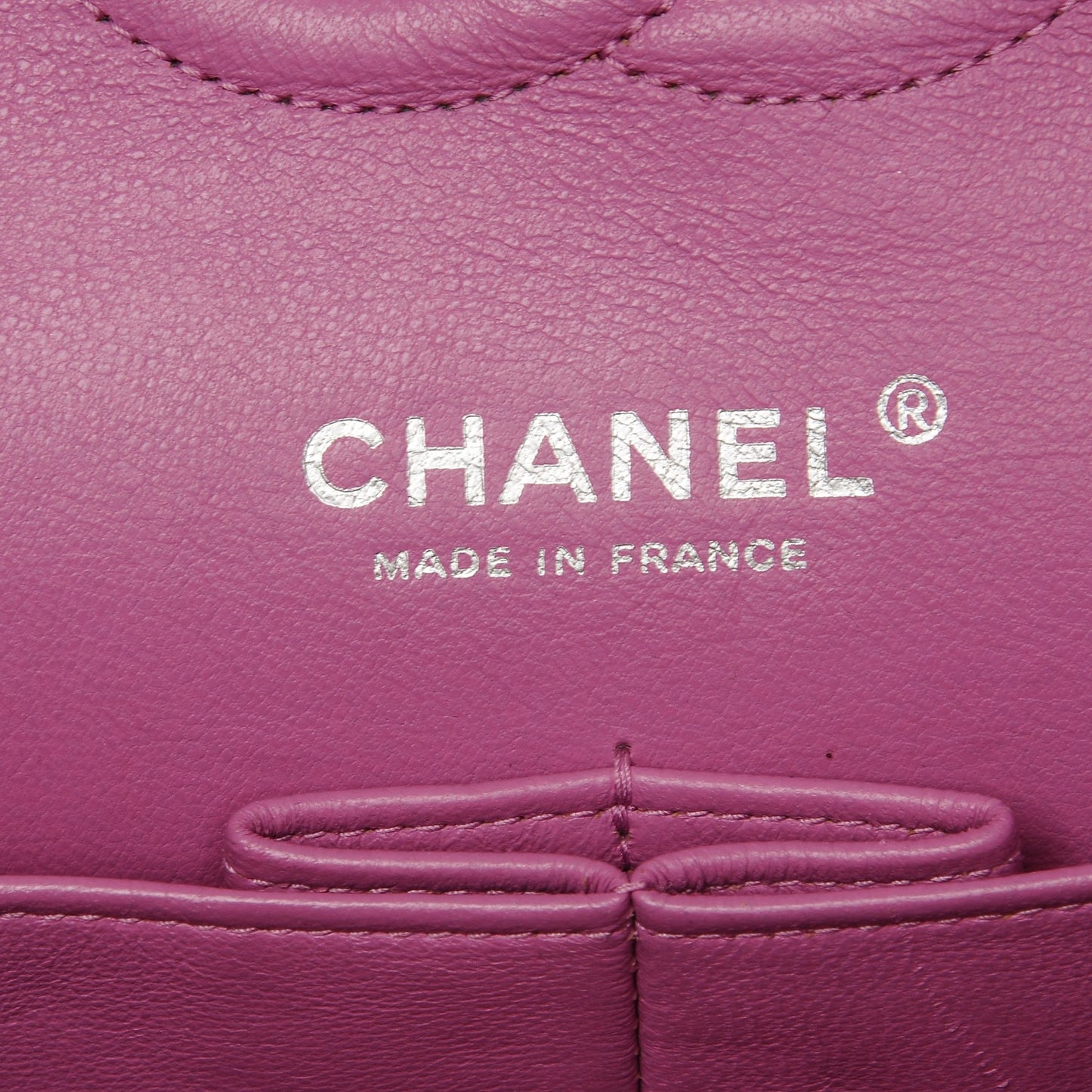 Lambskin Quilted Medium Double Flap Dark Pink