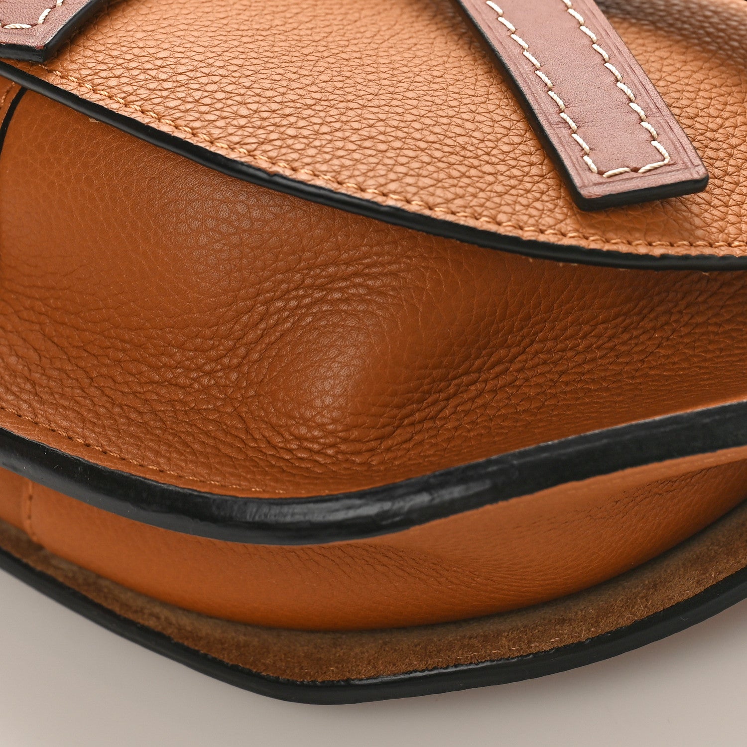 Loewe Grained Calfskin Gate Crossbody Bag Caramel Pecan 8 of 9