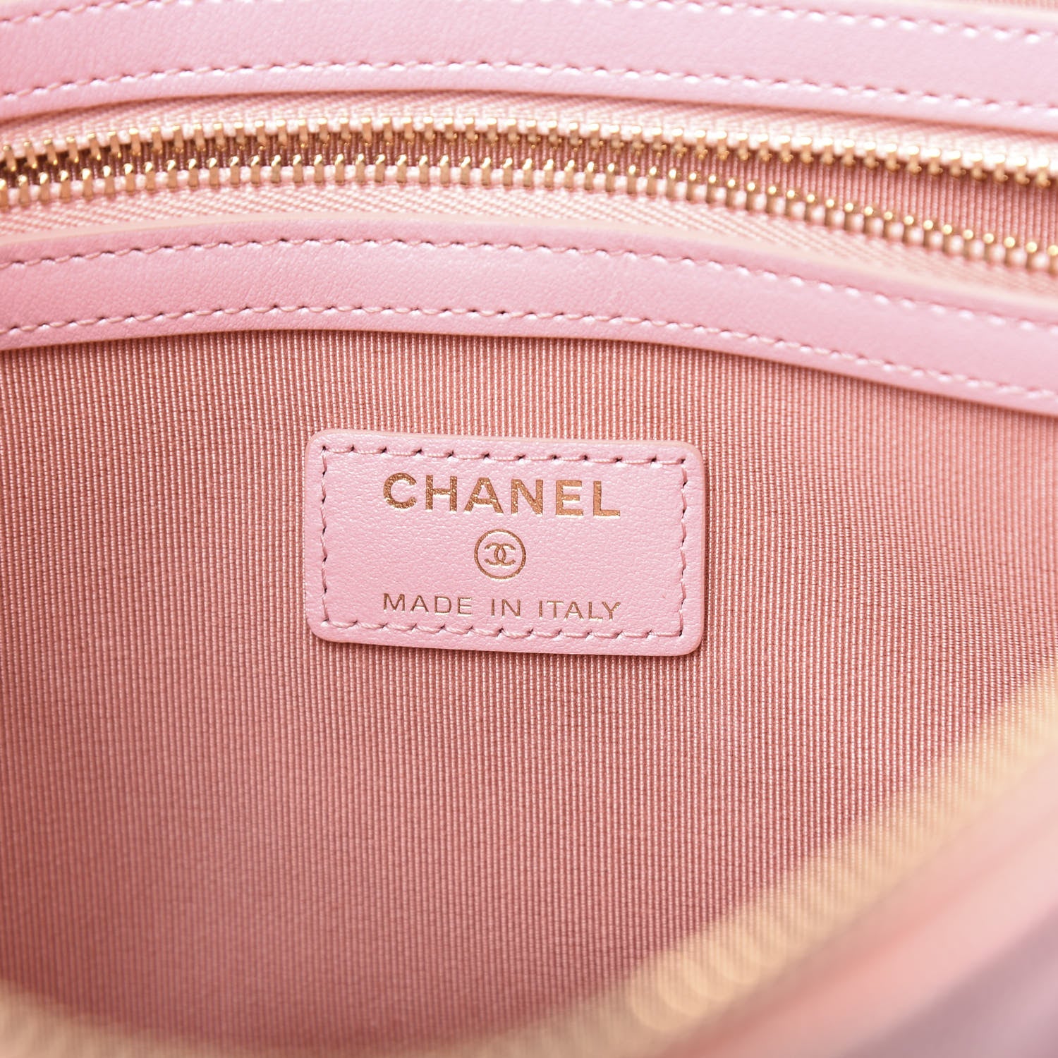 Chanel Iridescent Caviar Quilted Medium Cosmetic Case Rose Pink 8 of 10