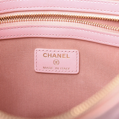 Chanel Iridescent Caviar Quilted Medium Cosmetic Case Rose Pink 8 of 10