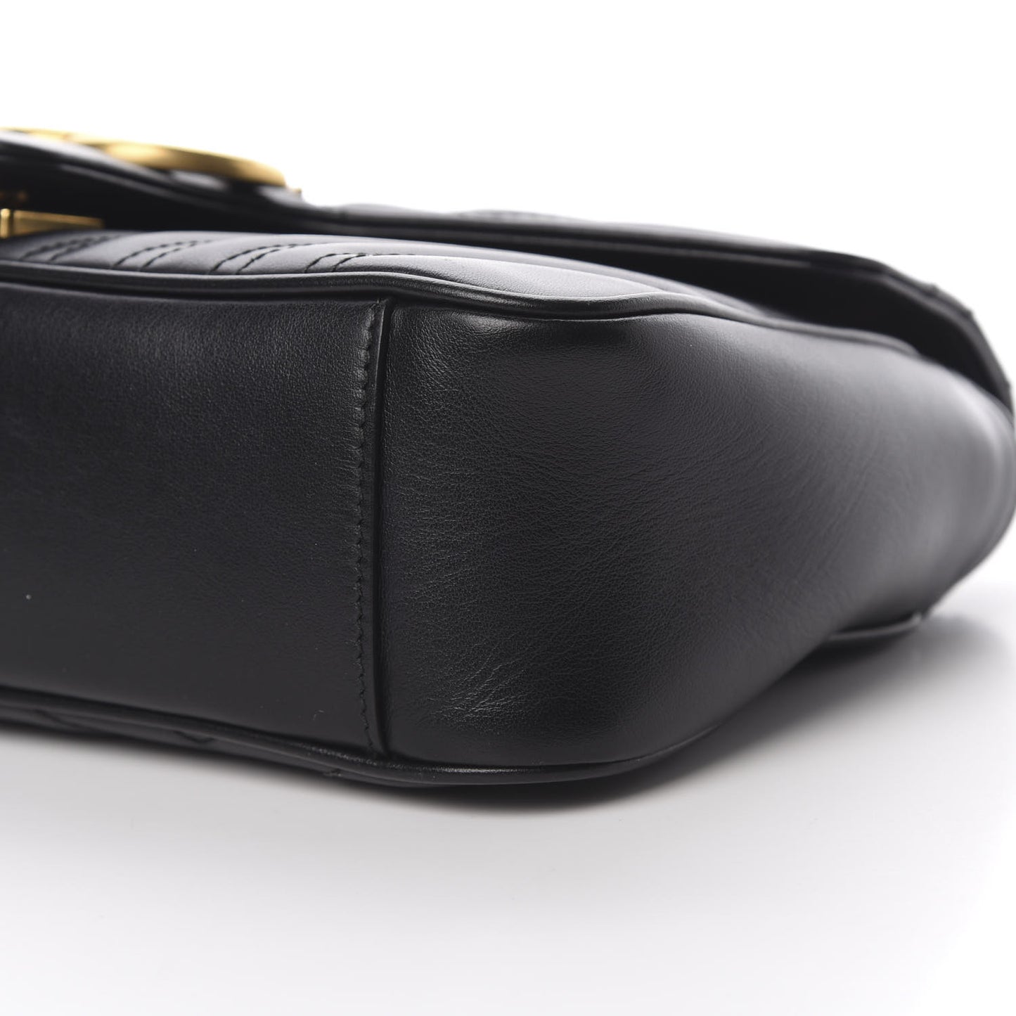 Calfskin Matelasse Small GG Marmont Shoulder Bag Black