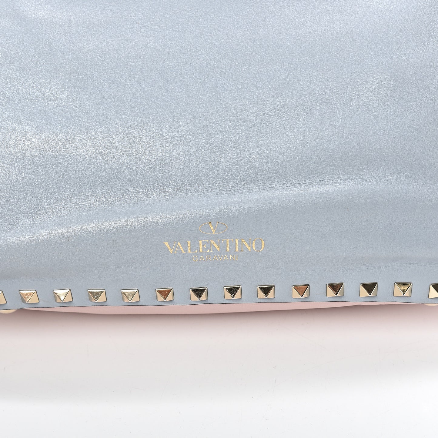 Vitello Watercolor Small Rockstud Tote Rose Green Yellow Sky
