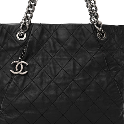Chanel Calfskin Quilted Large Coco Pleats Tote Black 8 of 14