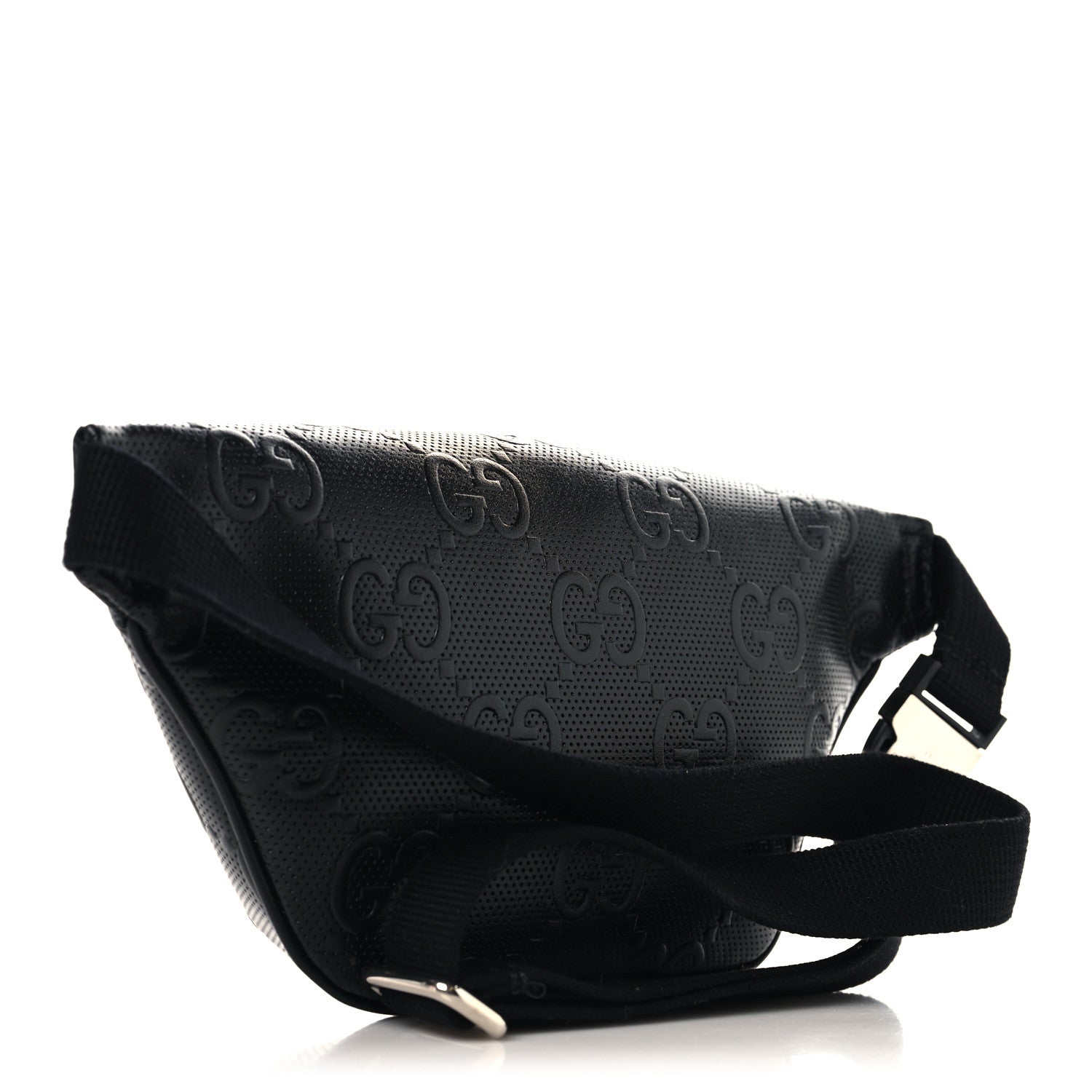 Gucci Calfskin GG Tennis Embossed Belt Bag Black 3 of 10
