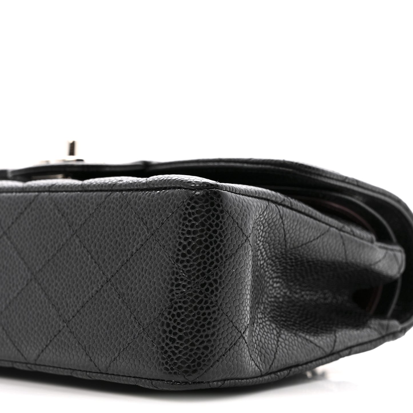 Caviar Quilted Small Double Flap Black