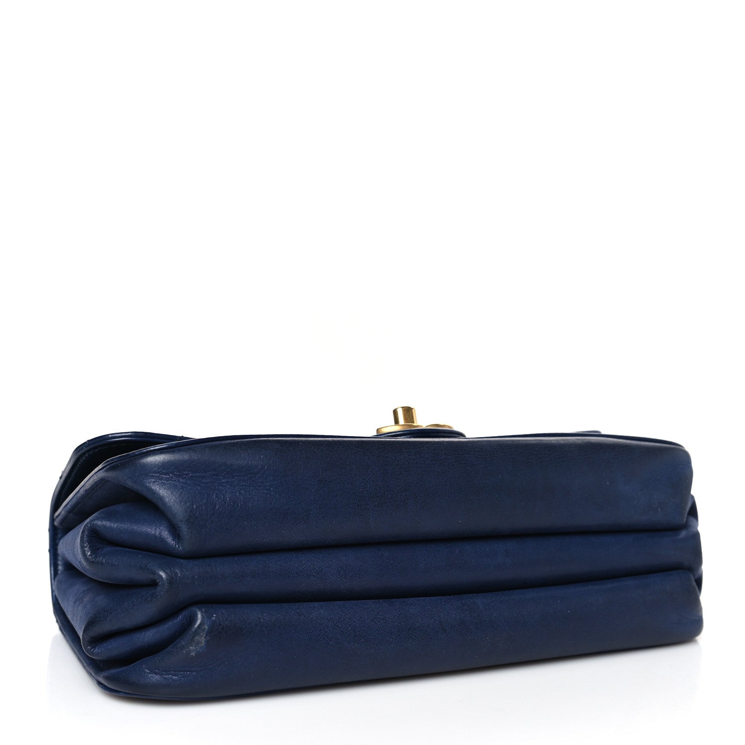 Chanel Calfskin Quilted Small Straight Lined Flap Blue 4 of 10