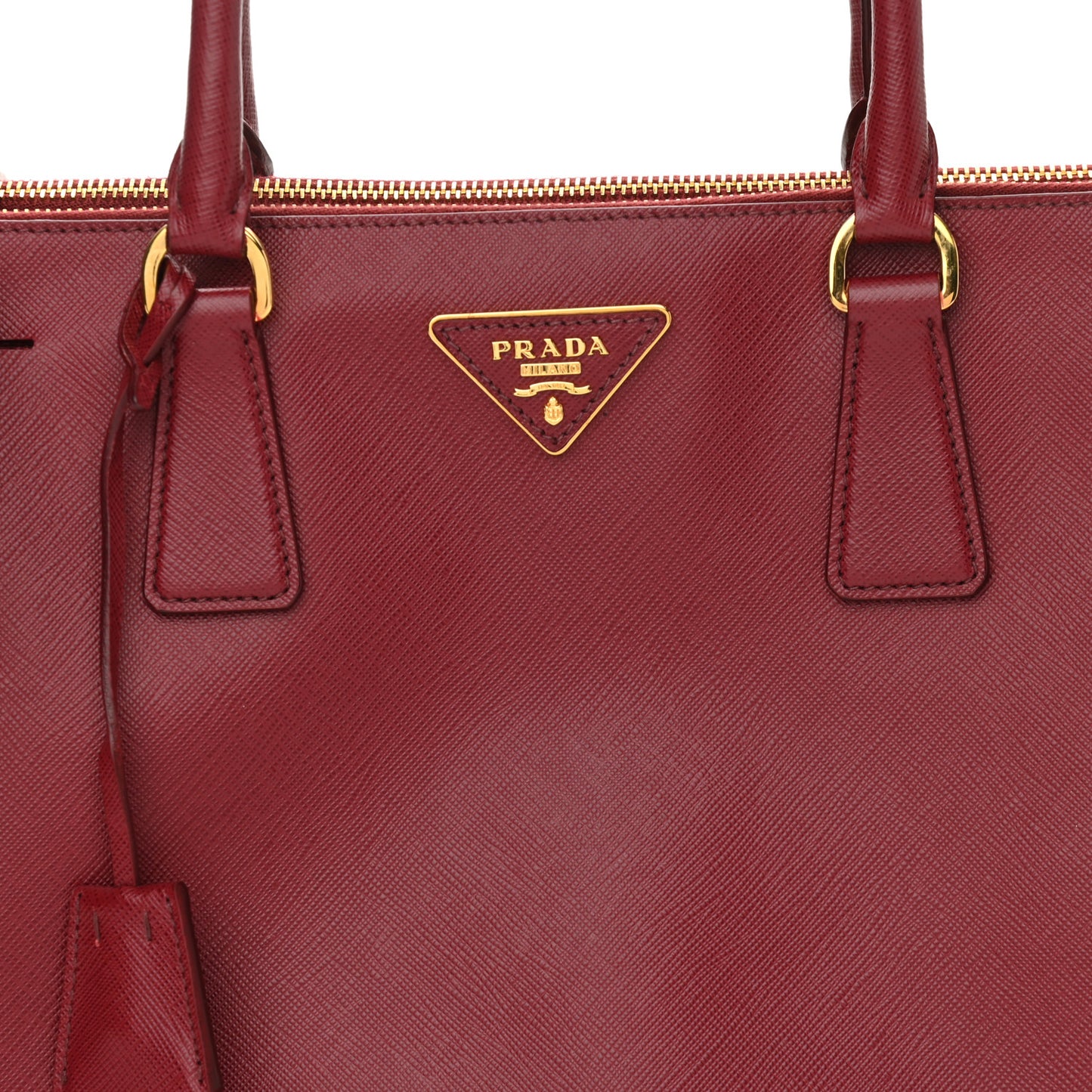 Saffiano Lux Medium Tote Cerise