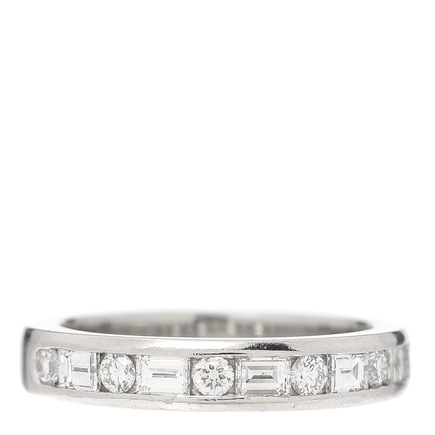 Platinum Diamond 3mm Channel-Set Band Ring 52 6