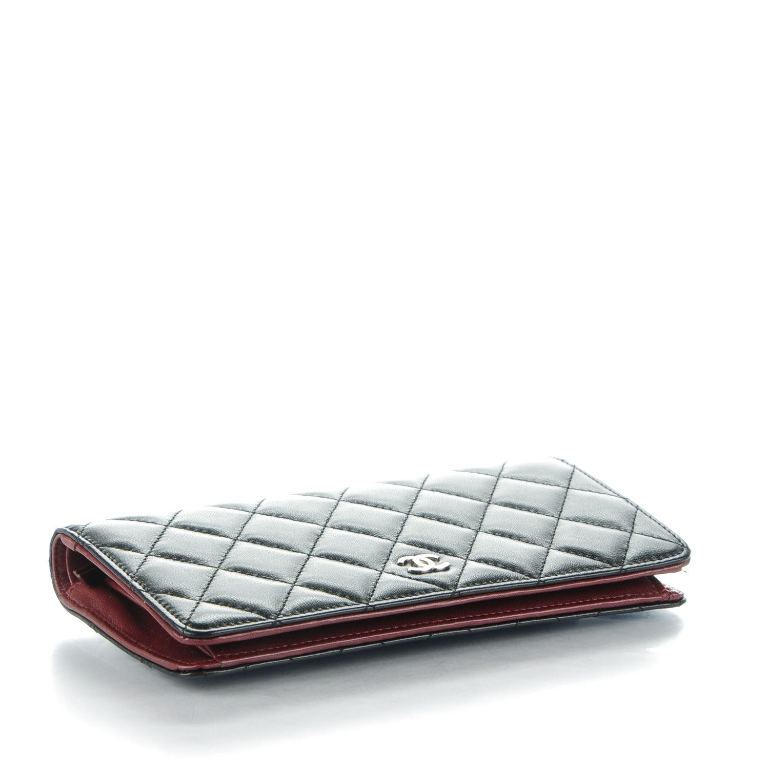 Chanel Lambskin Quilted Yen Wallet Black 4 of 8