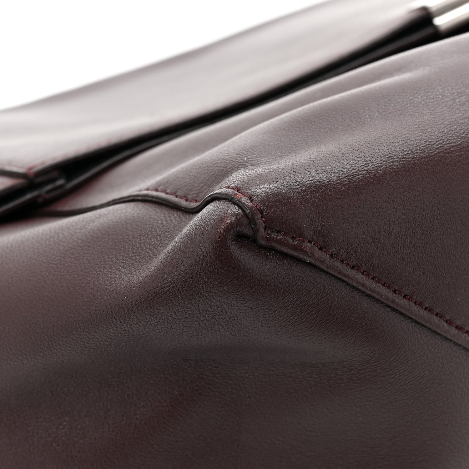 Celine Calfskin Folded Clutch Burgundy 10 of 13