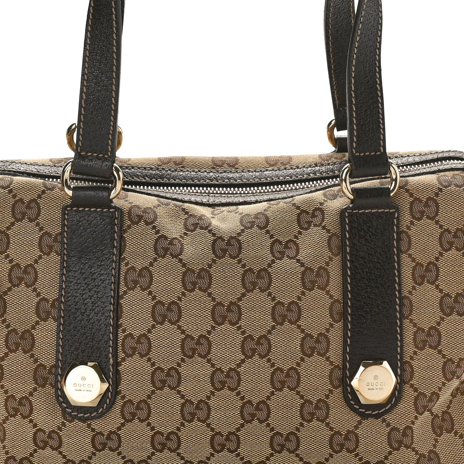 Gucci Monogram Small Charmy Boston Dark Brown 8 of 10