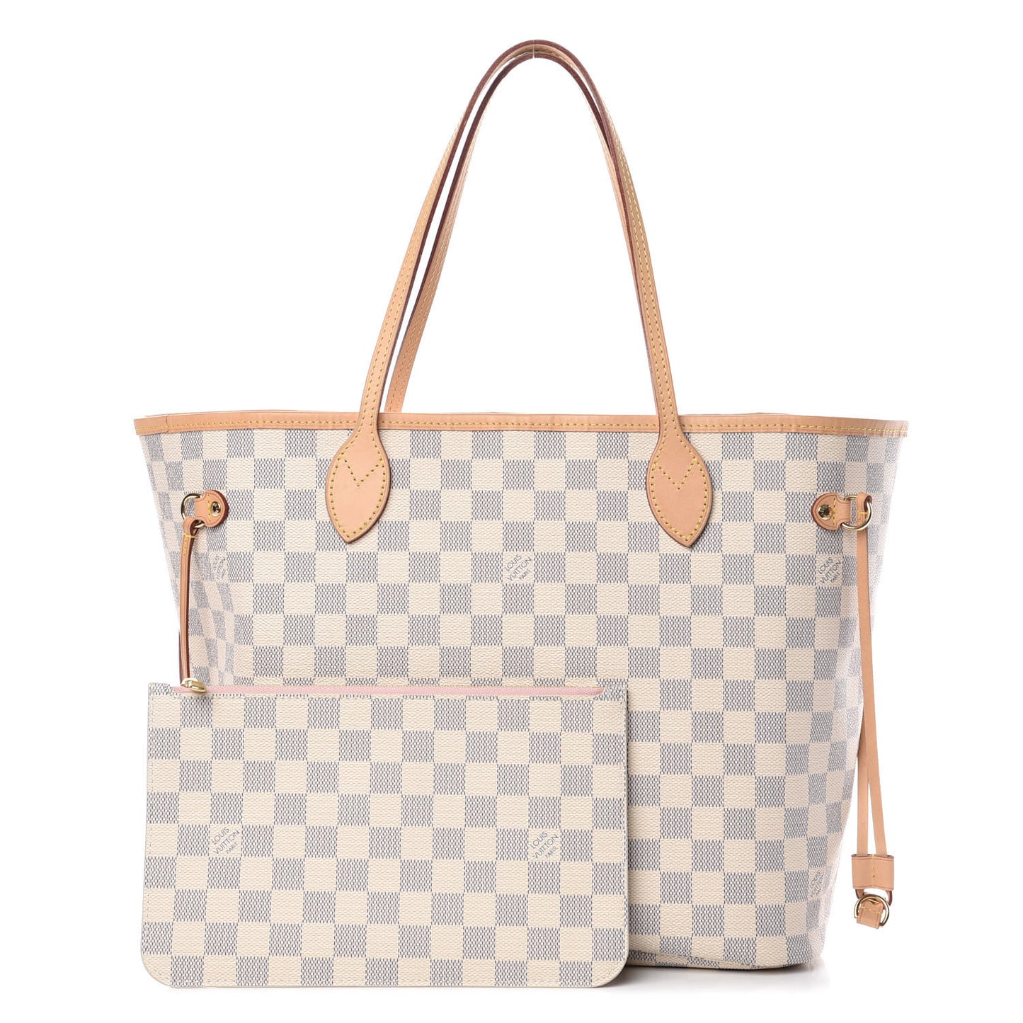 Damier Azur Neo Neverfull MM Rose Ballerine