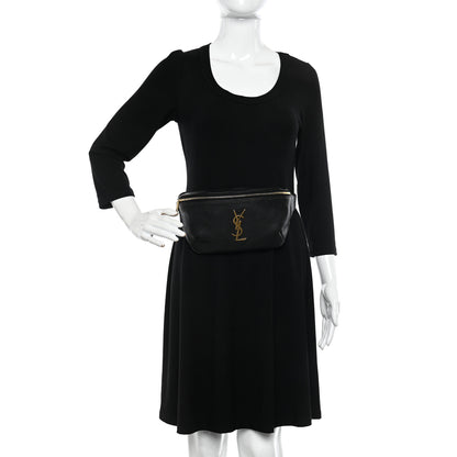 Saint Laurent Grain De Poudre Monogram Belt Bag Black 2 of 9