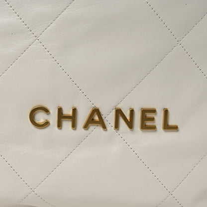Chanel Shiny Calfskin Quilted Chanel 22 Backpack White 8 of 10