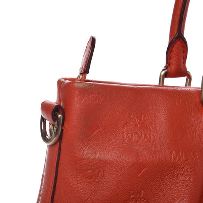MCM Calfskin Ottomar Monogram Tote Orange 18 of 18