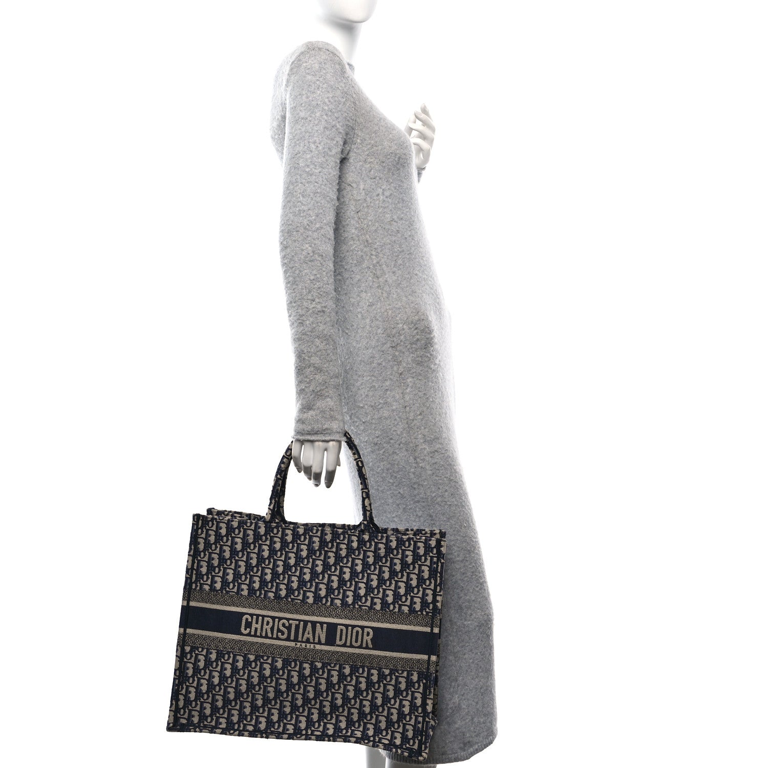 Christian Dior Oblique Large Book Tote Blue Multicolor 2 of 13