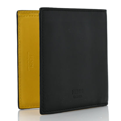 Fendi Vitello Grace Cruise Corner Bug Eye Bi-fold Wallet Black Sunflower 3 of 7