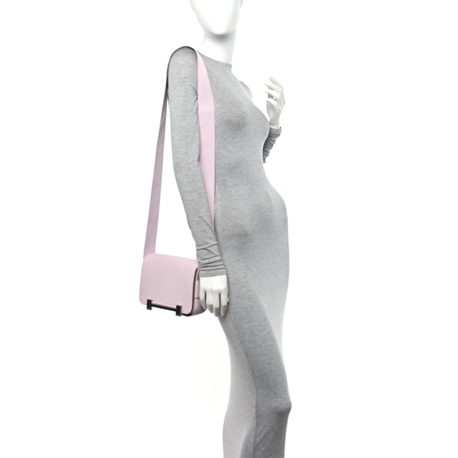 Hermes Chevre Mysore Bicolor Geta Mauve Pale Rouge Sellier 2 of 11