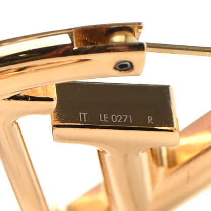 Louis Vuitton Metal Louise Hoop Earrings Gold 5 of 5