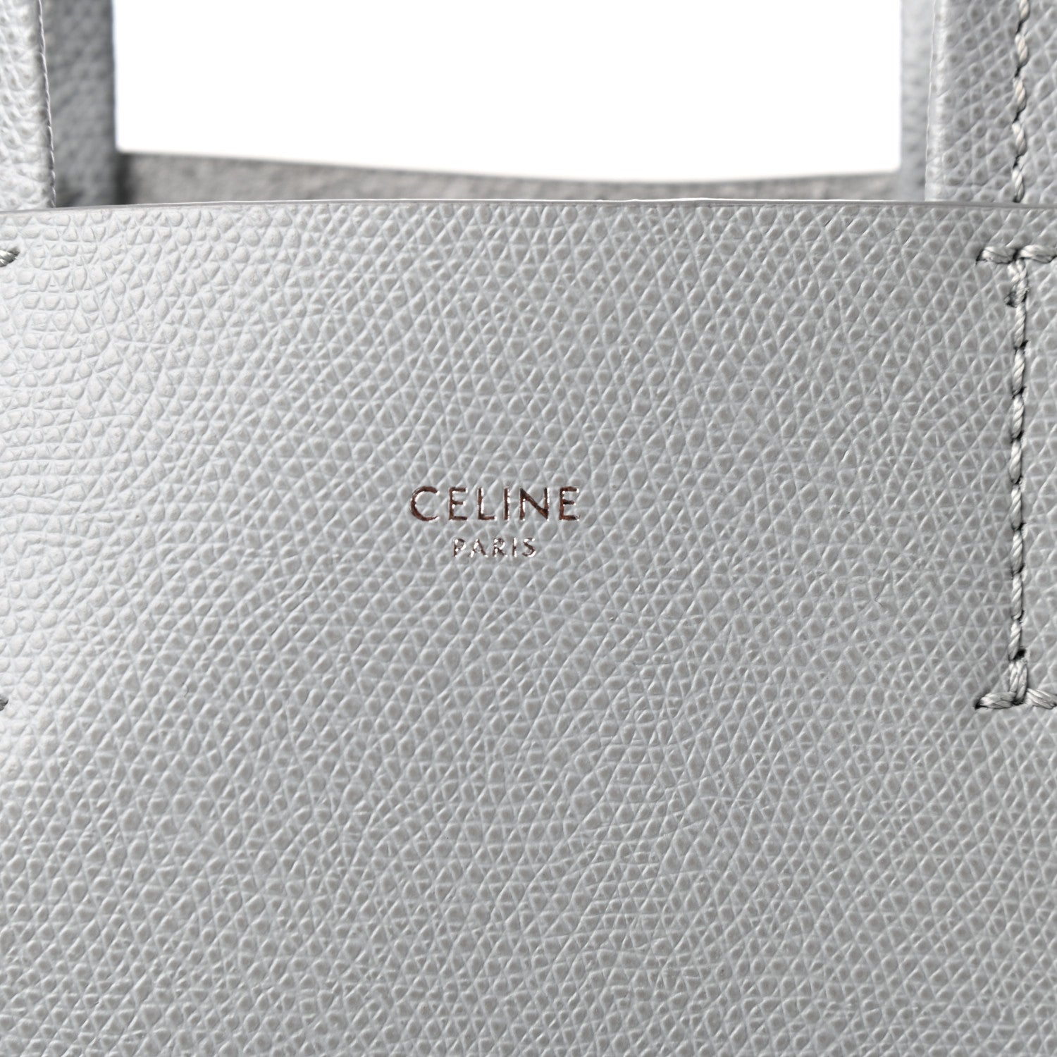 Celine Grained Calfskin Small Vertical Cabas Mineral 6 of 11