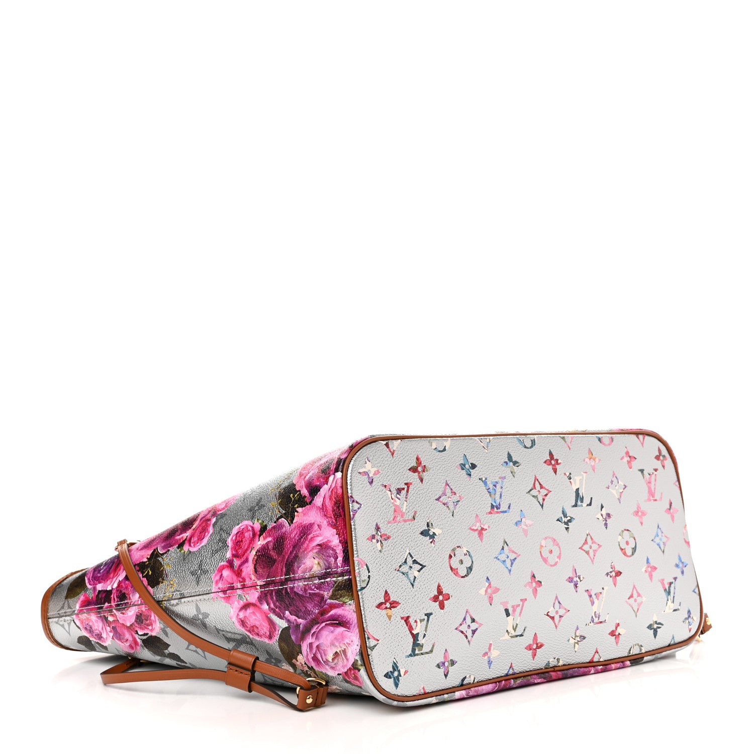 Louis Vuitton Metallic Monogram LV Garden Neverfull MM Silver 5 of 10