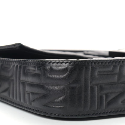 Fendi Nappa Logo Embossed Baguette Black 7 of 10
