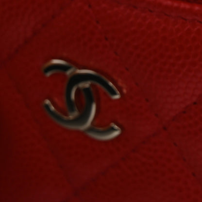 Chanel Caviar Quilted Card Holder Red 11 of 14